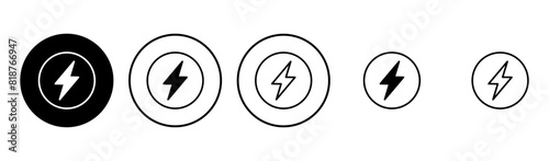 Power icon set. Power Switch Icon. Electric power