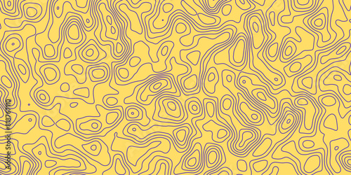 Abstract seamless line design derived from terrain elevation structure

