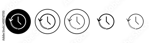 History icon set. recent event history