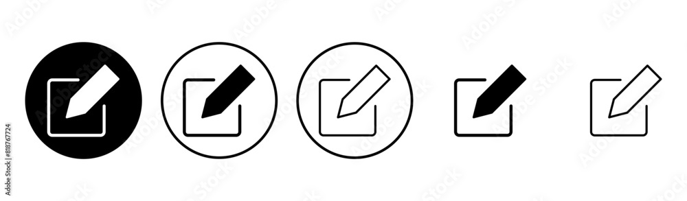 Edit icon set. edit document icon. edit text icon. pencil. sign up Edit icon set. edit document icon. edit text icon. pencil. sign up