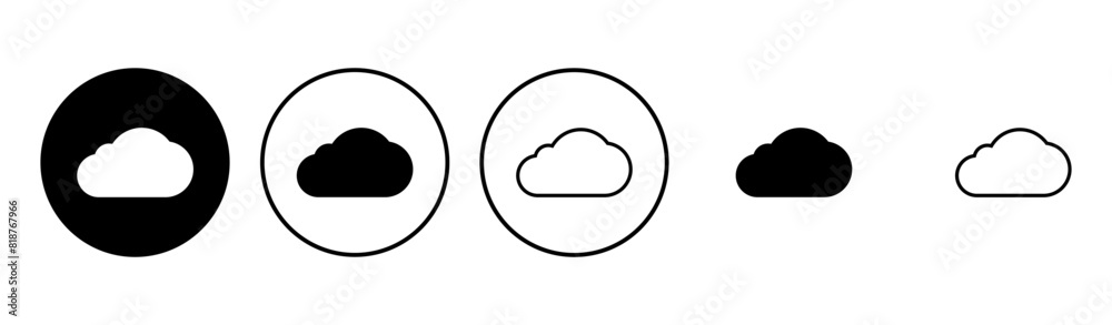 Cloud icon set. cloud vector icon Cloud icon set. cloud vector icon