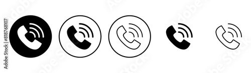 Call icon set. telephone icon vector. phone icon vector. contact us
