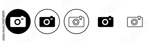 Camera icon set. photo camera icon. camera photography icon.