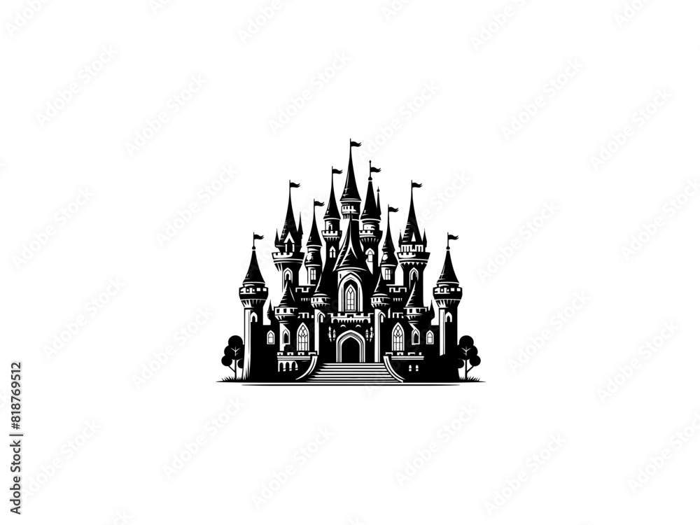 Fairytale Wonder: Captivating Princess Castle Vector for Enchanting and Whimsical Art Fairytale Wonder: Captivating Princess Castle Vector for Enchanting and Whimsical Art