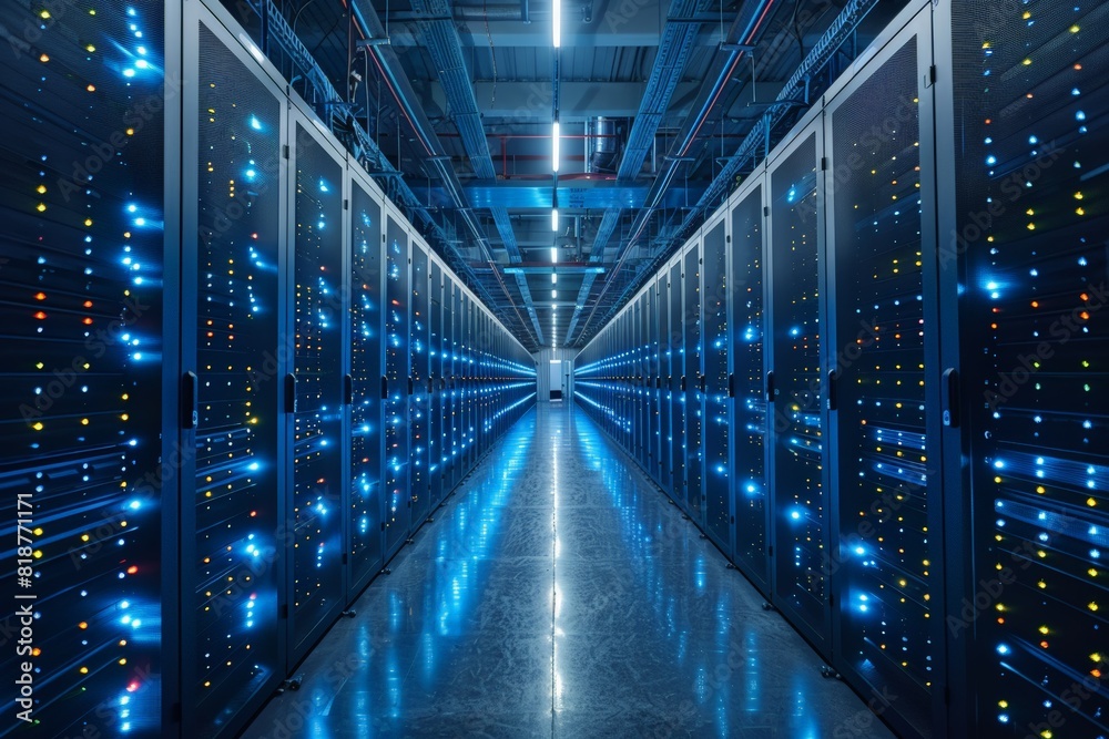 Rows of servers in a data center Rows of servers in a data center