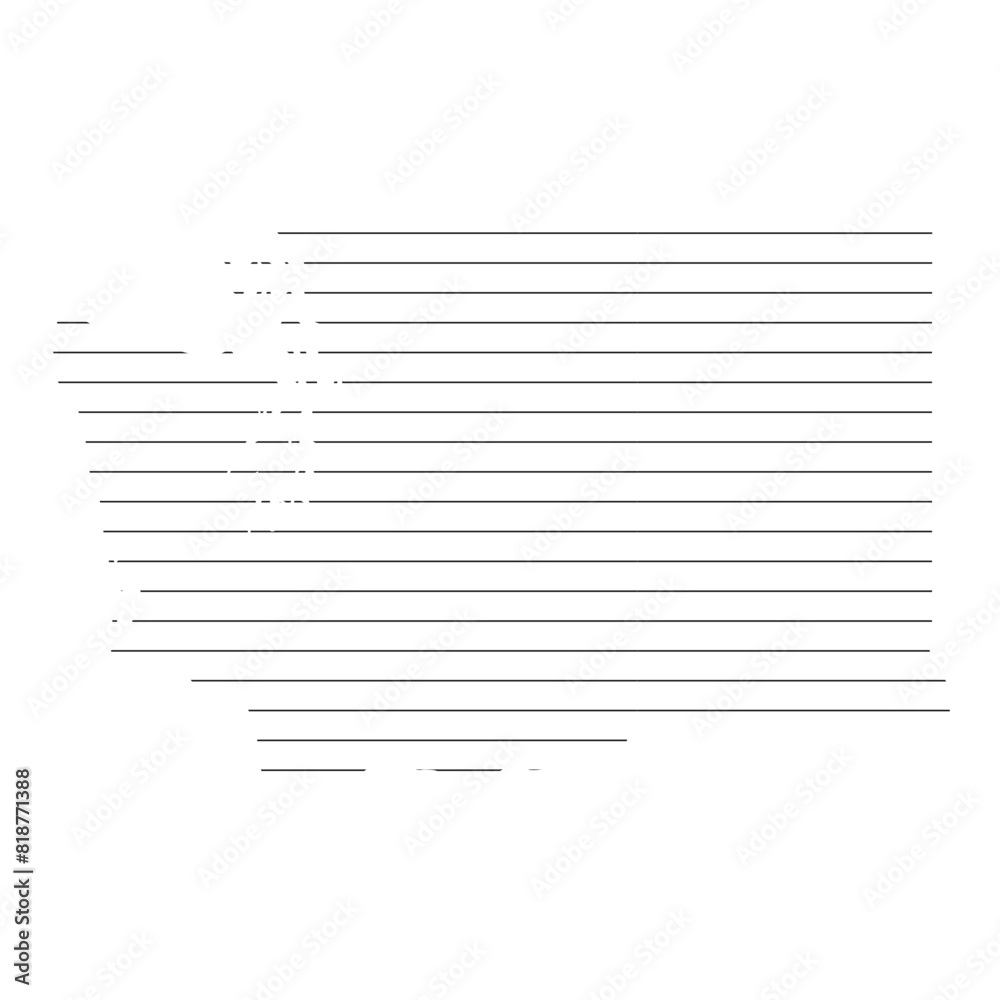 Black line drawing of the state of Washington Black line drawing of the state of Washington