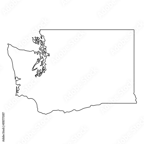 Outline of the state of Washington
