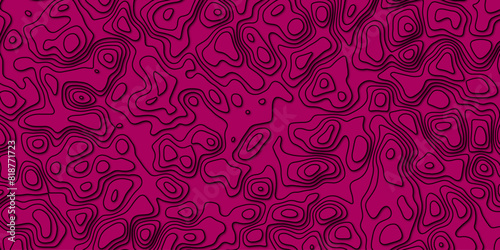 Fluid line illustration with topographic influence and abstract motion

