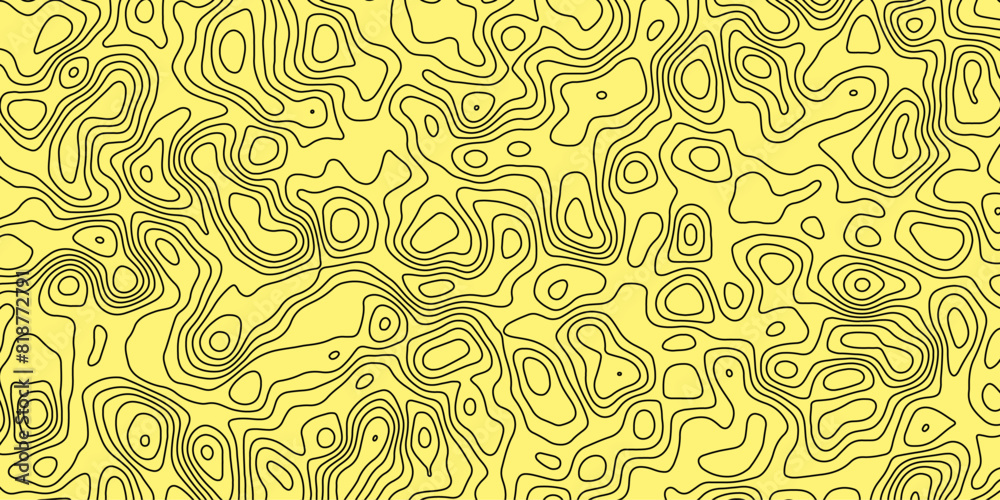 Elevation map-inspired abstract background with curving hand-drawn lines

