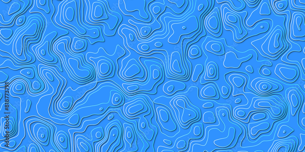 Fototapeta premium Continuous terrain elevation-inspired line pattern for abstract texture