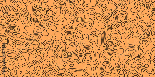 Visual terrain simulation rendered in hand-drawn abstract line style

