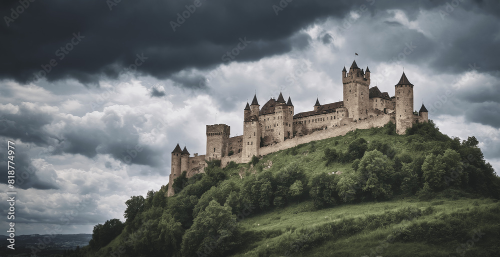 Castle in the Dark - Haunted Ruins Amongst Trees Castle in the Dark - Haunted Ruins Amongst Trees