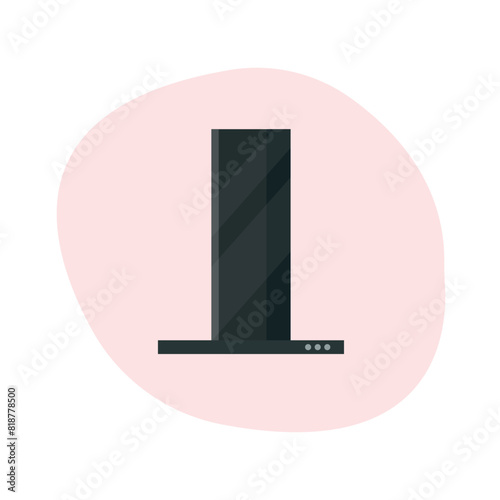 Hood in modern design. Kitchen item. Flat style.