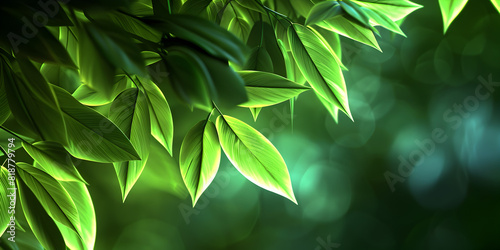close up of green leaves background 