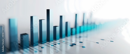 Simple and elegant bar graph indicating a significant surge in market performance, set against a pristine white backdrop.