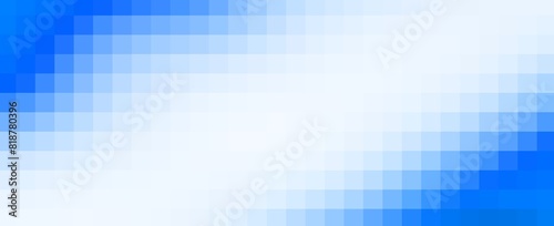  divided blue white pixel grid palette square mosaic pattern abstract background with blank space