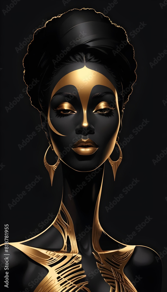 Portrait of beautiful African woman Portrait of beautiful African woman