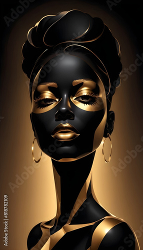 Portrait of beuatiful African woman 