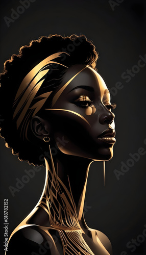 Portrait of beuatiful African woman 