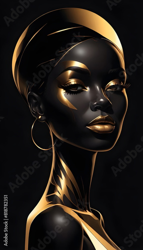 Portrait of beuatiful African woman 