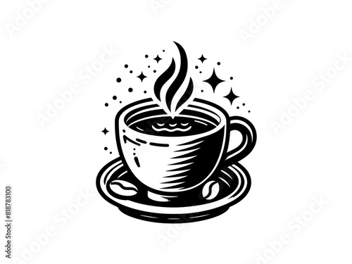 Morning Brew  Detailed Coffee Cup Vector Illustration for Cozy and Caffeine-filled Designs