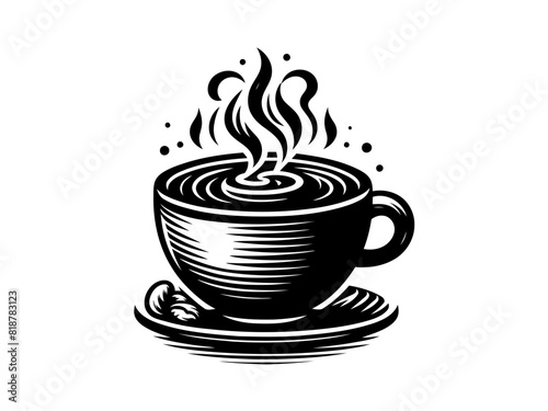 Morning Brew: Detailed Coffee Cup Vector Illustration for Cozy and Caffeine-filled Designs