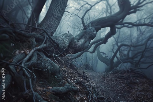 dark forest trees black forest fairytale fantasy mystical fairy tale haunted spooky creepy gnarled trees twisted trees eerie mysterious magical surreal german 