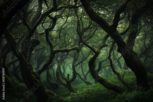 dark forest trees black forest fairytale fantasy mystical fairy tale haunted spooky creepy gnarled trees twisted trees eerie mysterious magical surreal german 