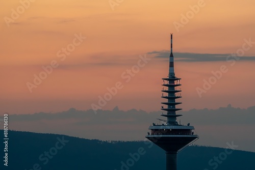 Television tower (Europaturm) in Frankfurt am main, Germany photo