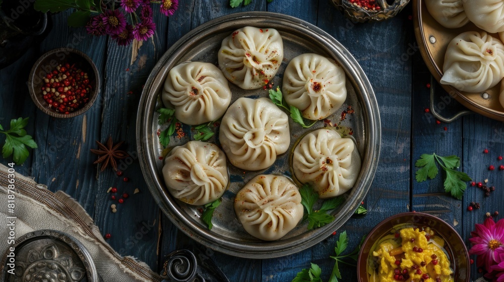 A delicious ready-to-eat dish, Khinkali.