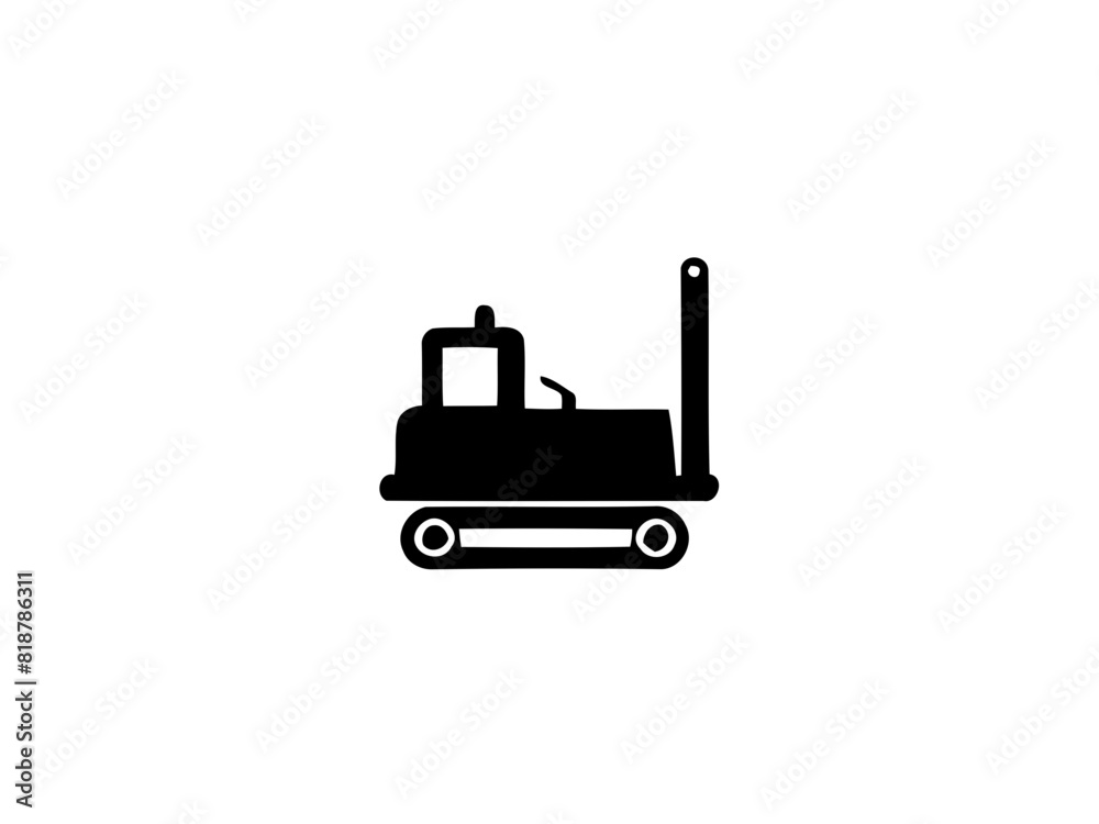 Construction Vehicle Vector Illustration for Industrial and Engineering Designs