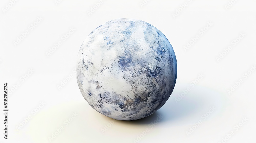 A large white and blue egg on a white surface. A large white and blue egg on a white surface.
