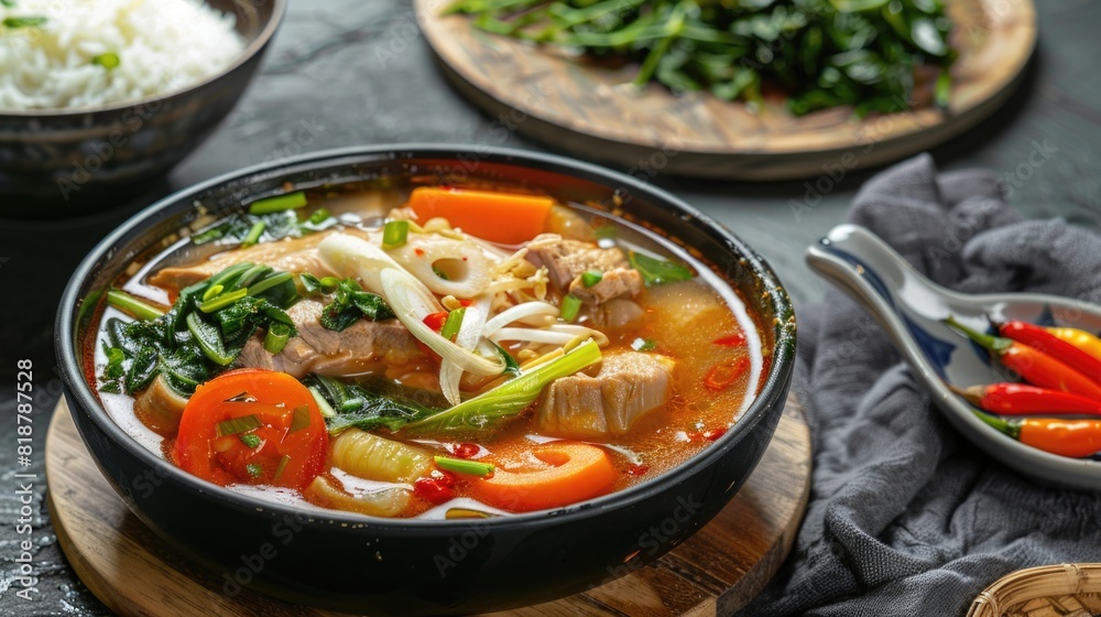 A delicious ready-to-eat dish, Sinigang A delicious ready-to-eat dish, Sinigang