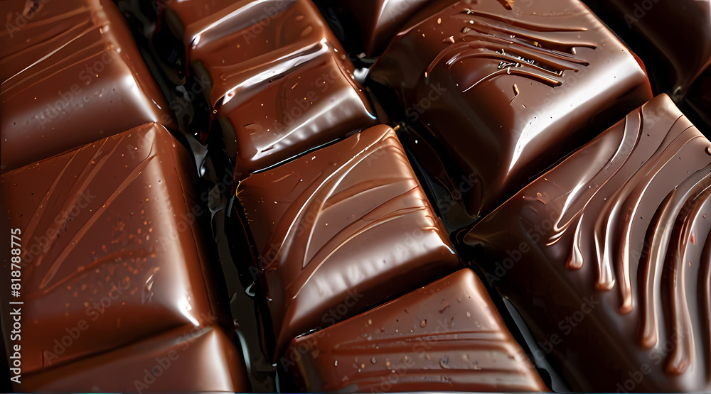 Obraz premium Delicious Chocolate Illustration background