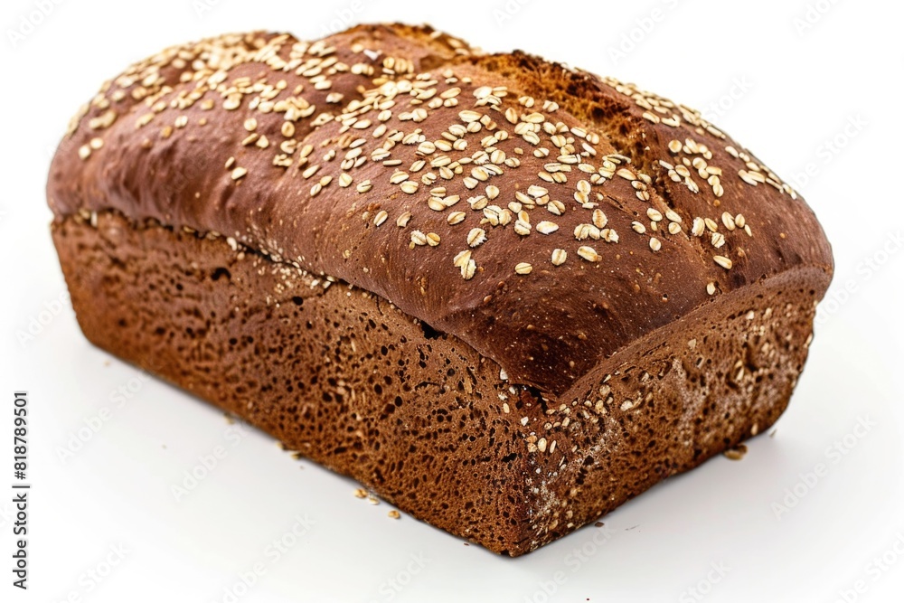 Brown Bread Loaf with Healthy Whole Grains for Nutritious Eating Brown Bread Loaf with Healthy Whole Grains for Nutritious Eating
