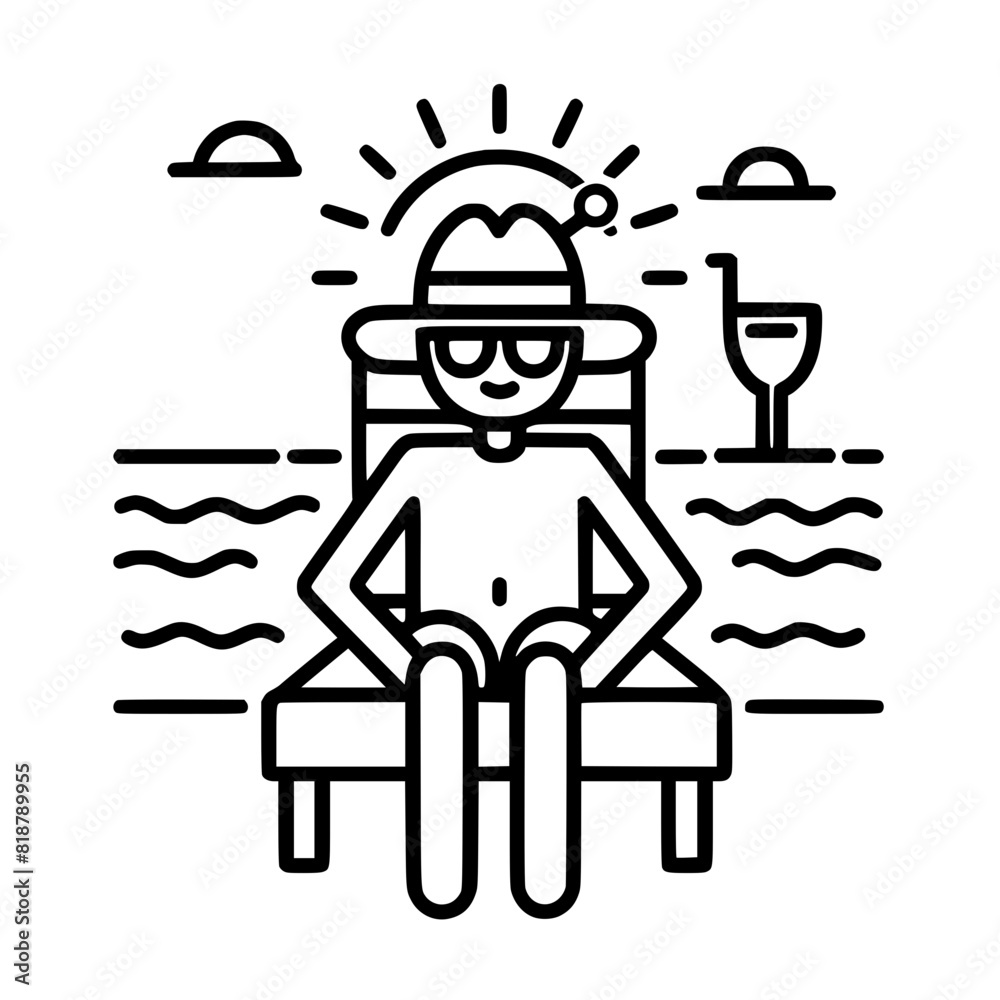 Vacation icon, leisure icon, summer icon, travel icon, beach icon, sun icon, tourism icon, airplane icon, travel destinations icon, family icon, business icon, sunbathing icon, icon, travel, summer,