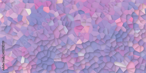 Abstract pink and purple blue broken stained glass background design with line. geometric pattern with 3d shapes vector Illustration. Purple broken wall paper in decoration.