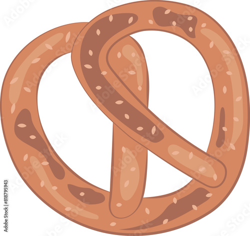 Brown Bread Loaf Illustration Graphic Element Art Card