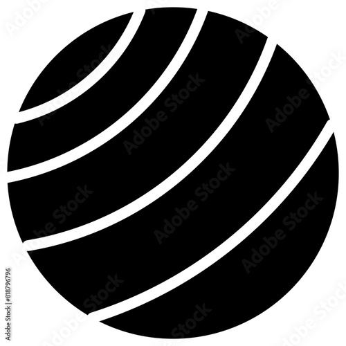 exercise ball solid icon
