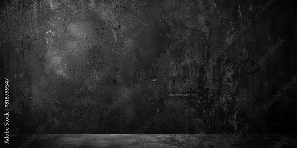 empty dark room background, dark concrete wall and floor background, black studio room background for product display empty dark room background, dark concrete wall and floor background, black studio room background for product display
