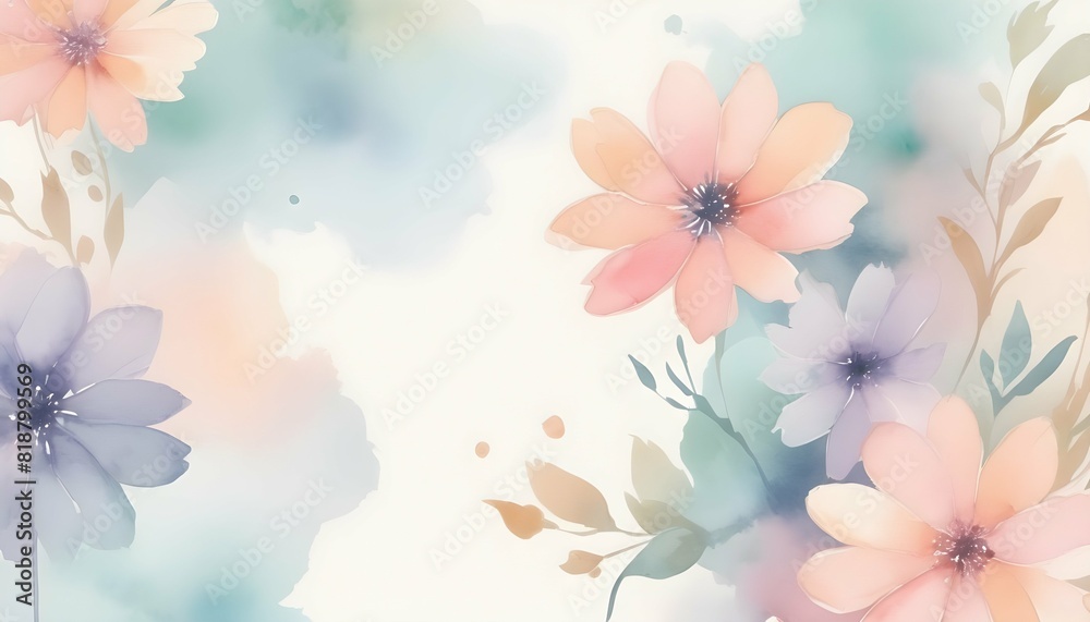 Design a background with abstract watercolor flowe upscaled