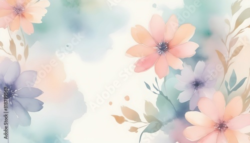 Design a background with abstract watercolor flowe upscaled