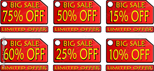 Vector Collection of  Sale, Discount labels