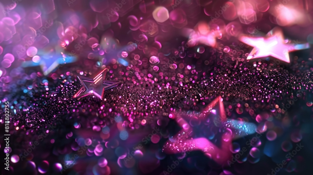 A star hologram effect and a grainy texture A star hologram effect and a grainy texture