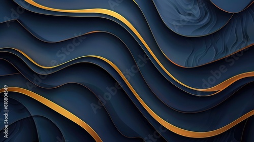 3d render of abstract metallic background with some smooth folds,wavy blue background for extra in designing a banner, flyer,Luxury background with metal drapery fabric