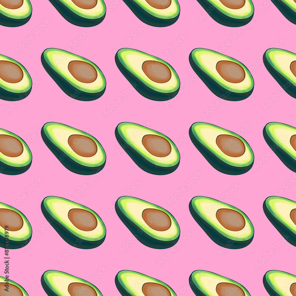 seamless pattern with avocados seamless pattern with avocados