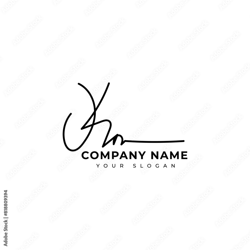 Kn Initial signature logo vector design Kn Initial signature logo vector design