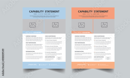 Capability Statement Template Design.