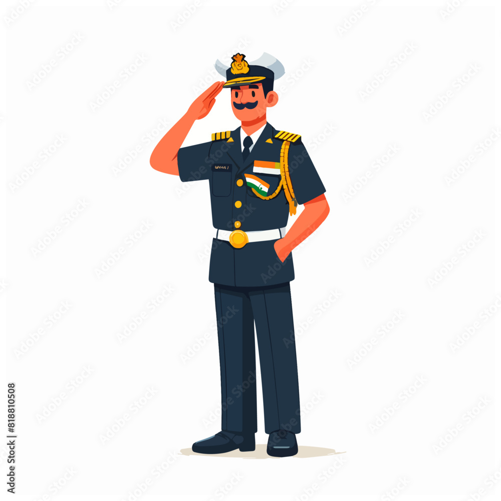 Indian army men illustrations 