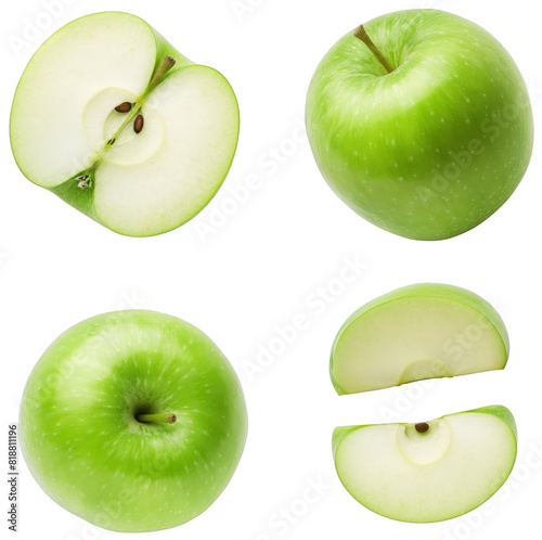 set of green apples